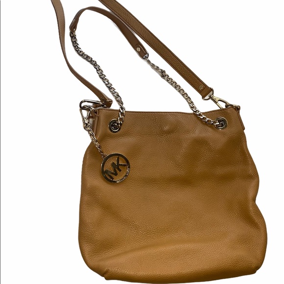 Michael Kors Bags Michael Kors Tan And Gold Shoulder Bag Purse Poshmark